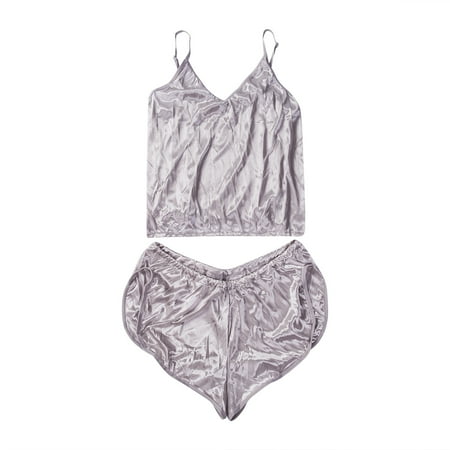 Musuos Women Lingerie Camisole Nightwear Set Underwear Sleepsuit V-neck