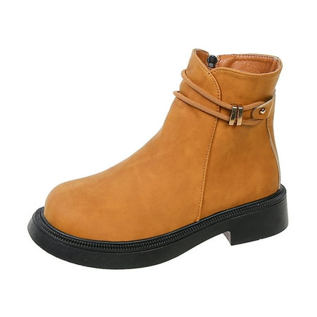 Stamzod Clearance Womens Fashion Solid Boots Zipper Women Round Toe Midheel Heel Boots Shoes
Stamzod Clearance Womens Fashion Solid Boots Zipper Women Round Toe Midheel Heel Boots Shoes