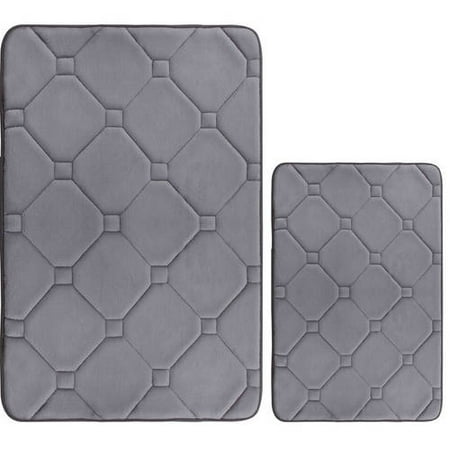 Home Dynamix Tranquility Collection Microfiber Memory Foam Bath Mat, Available in Various Quantities