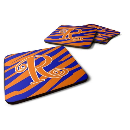 Carolines Treasures CJ1036-RFC Letter R Initial Tiger Stripe Blue and Orange Foam Coaster Set of 4 3 1/2 x 3 1/2
Carolines Treasures CJ1036-RFC Letter R Initial Tiger Stripe Blue and Orange Foam Coaster Set of 4 3 1/2 x 3 1/2