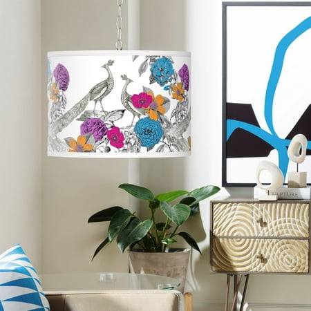 Giclee Gallery Swag Style Peacocks in the Garden Giclee Print Shade Plug-In Chandelier
Giclee Gallery Swag Style Peacocks in the Garden Giclee Print Shade Plug-In Chandelier