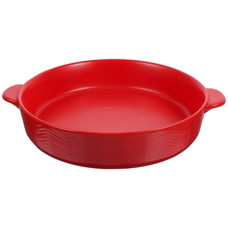 FRCOLOR Baking Dish Roasting Pan Round Baking Dish Ceramic Bakeware Double Handle Baking Dish
FRCOLOR Baking Dish Roasting Pan Round Baking Dish Ceramic Bakeware Double Handle Baking Dish