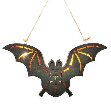 Doolland Halloween Wooden Lighting Decoration Pendant Creative Wooden Bat Holiday Atmosphere LED Decoration Halloween Ornament,7.7*4.3in
Doolland Halloween Wooden Lighting Decoration Pendant Creative Wooden Bat Holiday Atmosphere LED Decoration Halloween Ornament,7.7*4.3in