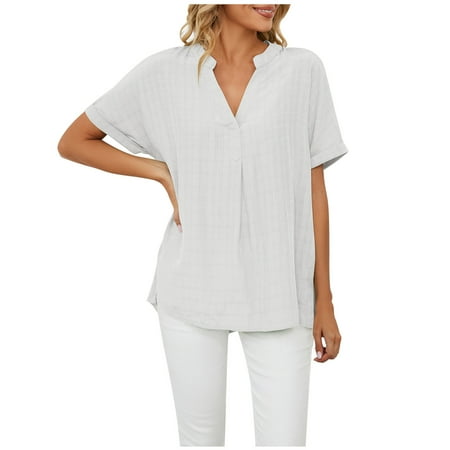 White Blouse for Women Maternity Blouses Women s Fashion Short Sleeve Retro Round Neck Solid Color Loose Tops Blouse Sleeve Summer Tops White XXL
White Blouse for Women Maternity Blouses Women s Fashion Short Sleeve Retro Round Neck Solid Color Loose Tops Blouse Sleeve Summer Tops White XXL