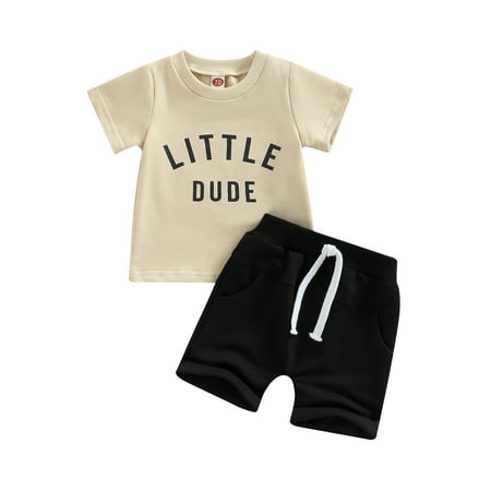 Toddler Baby Boy Summer Clothes Suits Letter Print Short Sleeve Crew Neck T-Shirts Tops Elastic Waist Rolled Hem Shorts 2Pcs Set
Toddler Baby Boy Summer Clothes Suits Letter Print Short Sleeve Crew Neck T-Shirts Tops Elastic Waist Rolled Hem Shorts 2Pcs Set