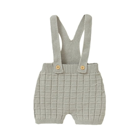 Baby Boys Girls Knit Overalls Sleeveless Solid Color Suspender Shorts Button Romper(0-24Months) 
Baby Boys Girls Knit Overalls Sleeveless Solid Color Suspender Shorts Button Romper(0-24Months)