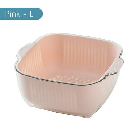 Fruit Vegetable Washing Colander Bowl Sets 2-in-1 Washing Bowl and Strainer Pink Large
Fruit Vegetable Washing Colander Bowl Sets 2-in-1 Washing Bowl and Strainer Pink Large