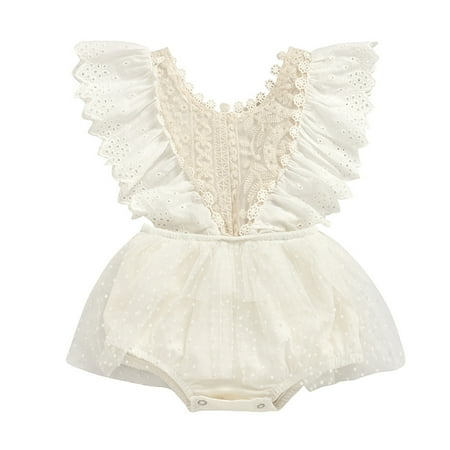 EHTMSAK Newborn Infant Baby Toddler Sleeveless Lace Romper for Girl Boy Ruffle Clothes Jumpsuit White 0-24M 100/9-12M
EHTMSAK Newborn Infant Baby Toddler Sleeveless Lace Romper for Girl Boy Ruffle Clothes Jumpsuit White 0-24M 100/9-12M