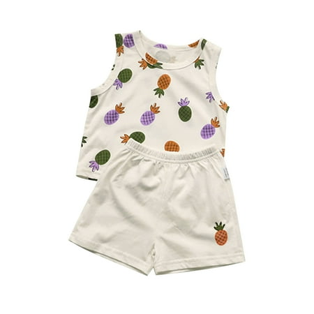 XINSHIDE Newborn Infant Baby Girls Boys Summer Autumn Print Pineapple Cotton Sleeveless Short Pants Tshirt Shorts Set Outfits Baby Girl Clothes
XINSHIDE Newborn Infant Baby Girls Boys Summer Autumn Print Pineapple Cotton Sleeveless Short Pants Tshirt Shorts Set Outfits Baby Girl Clothes