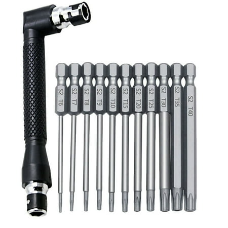 12PCS/Set 1/4 Inch Hex and L Shaped Wrench Set T6-T40 3 Inch Length S2 Steel Torx Head Screwdriver Drill Set Bits
12PCS/Set 1/4 Inch Hex and L Shaped Wrench Set T6-T40 3 Inch Length S2 Steel Torx Head Screwdriver Drill Set Bits
