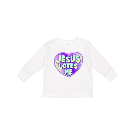 Inktastic Jesus Loves Me Gift Toddler Boy or Toddler Girl Long Sleeve T-Shirt