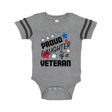 Inktastic Proud Daughter of a Veteran- Veterans Day Gift Baby Girl Bodysuit