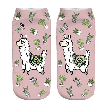 QAZXD Socks 3D Digital Printing Female Socks Adult Socks Socks(Buy 2 Get 1 Free)
