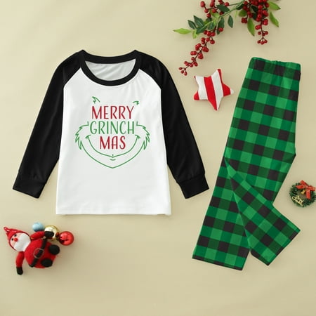 Christmas Pajamas Matching Family Pajama Set Printed Shirt Pants For Kid