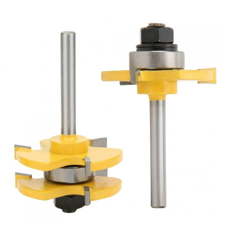2Pcs T shape Router Bit 3 Teeth 1/4 Shank Woodworking Tool for Wood MDF Particle Board
2Pcs T shape Router Bit 3 Teeth 1/4 Shank Woodworking Tool for Wood MDF Particle Board