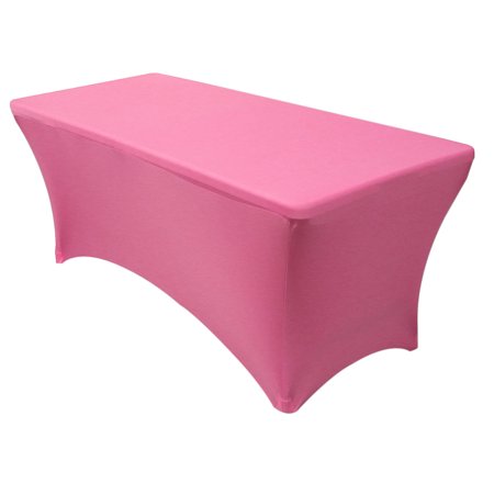 Your Chair Covers - Stretch Spandex 8 ft Rectangular Table Cover Fuchsia