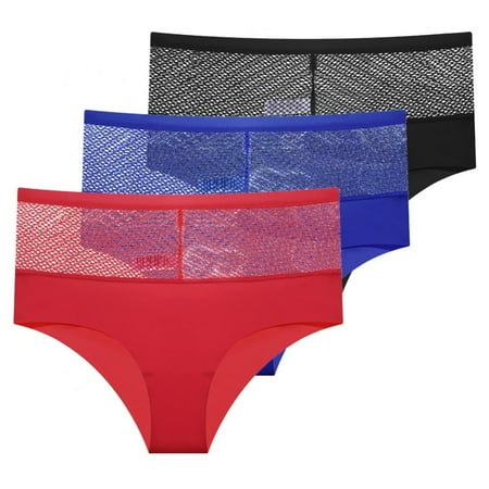 3-Pack Women Fishnet Seamless Briefs Middle Waist Full Coverage Underwear Solid Soft Panties
3-Pack Women Fishnet Seamless Briefs Middle Waist Full Coverage Underwear Solid Soft Panties