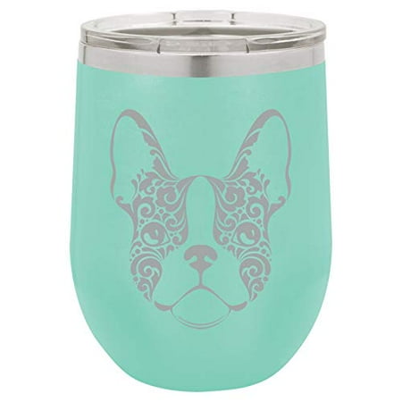 12 oz Double Wall Vacuum Insulated Stainless Steel Stemless Wine Tumbler Glass Coffee Travel Mug With Lid French Bulldog Floral (Teal)
12 oz Double Wall Vacuum Insulated Stainless Steel Stemless Wine Tumbler Glass Coffee Travel Mug With Lid French Bulldog Floral (Teal)