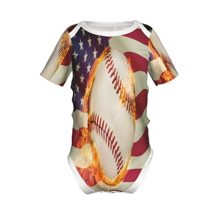 Junzan Baseball Ball With Flag Print Short-Sleeve Baby Climbing Clothes Bodysuits for Infant One-Piece for Baby Boys & Girls Baby Clothes Baby Romper with Snap Closure-9M
Junzan Baseball Ball With Flag Print Short-Sleeve Baby Climbing Clothes Bodysuits for Infant One-Piece for Baby Boys & Girls Baby Clothes Baby Romper with Snap Closure-9M