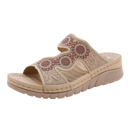 Alueeu ladies shoes casual Fashion Women Summer Slip-On Wedges Beach Open Toe Breathable Sandals Shoes Beige 42
Alueeu ladies shoes casual Fashion Women Summer Slip-On Wedges Beach Open Toe Breathable Sandals Shoes Beige 42