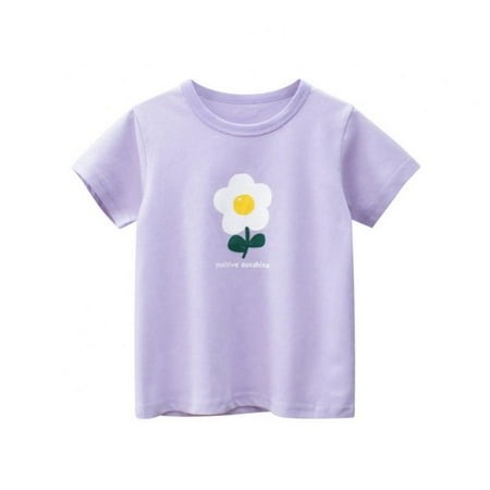 BULLPIANO Kid Girls Flower Print Short Sleeve Shirts Summer Crewneck Solid Color Casual T-Shirt Tops Tee Blouse
BULLPIANO Kid Girls Flower Print Short Sleeve Shirts Summer Crewneck Solid Color Casual T-Shirt Tops Tee Blouse