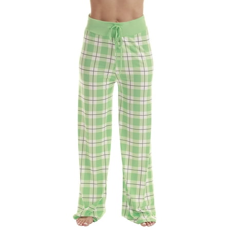 Just Love Women Buffalo Plaid Pajama Pants Sleepwear (Mint White Plaid 1X)