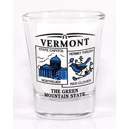 Vermont State Scenery Blue New Shot Glass