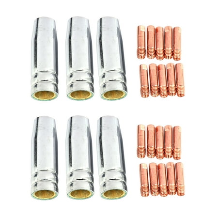 

26Pcs CO2 Mig Welding Torch Aircooled MB 15AK Contact Tip Holder Gas Nozzle 0.8mm Welder Shroud Nozzle Tip Kit