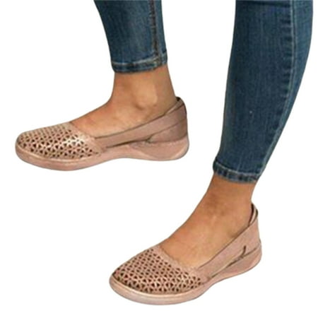 Comfort Athletic Sneakers Hollow-Out Breathable for Walking Hiking 43 Pink
