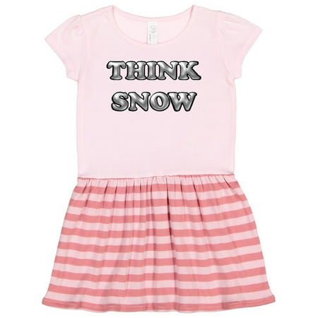 Inktastic Gray Think Snow Gift Toddler Girl Dress