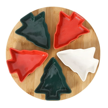 

1 Set Christmas Tree Shape Candy Serving Adorable Tray Fruits Plate Table Supplies