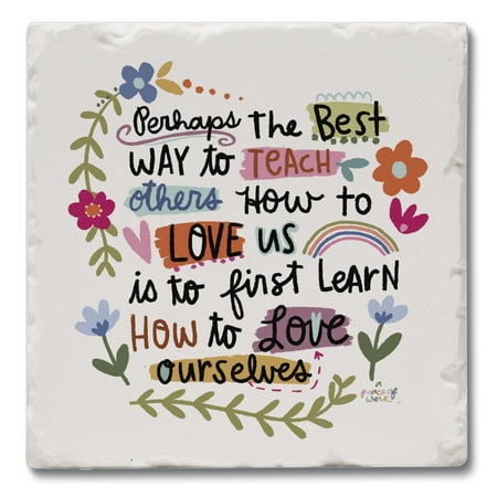 CounterArt Love Ourselves Single Absorbent Stone Tumbled Tile Coaster Made in the USA
CounterArt Love Ourselves Single Absorbent Stone Tumbled Tile Coaster Made in the USA