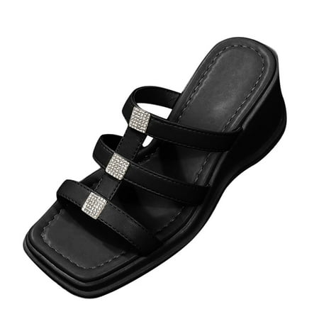 sandals for Women Fashion Spring And Summer Women Sandals Thin Strap Rhinestone Wedge Heel Open Toe PU Dress Sandals for Women Black
sandals for Women Fashion Spring And Summer Women Sandals Thin Strap Rhinestone Wedge Heel Open Toe PU Dress Sandals for Women Black