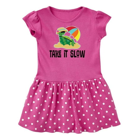 Inktastic Turtle Take it Slow Gift Toddler Girl Dress