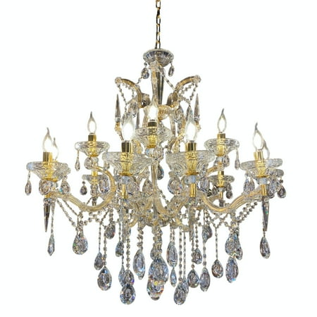 Maria Theresa 35 Wide Gold 15-Light Crystal Chandelier