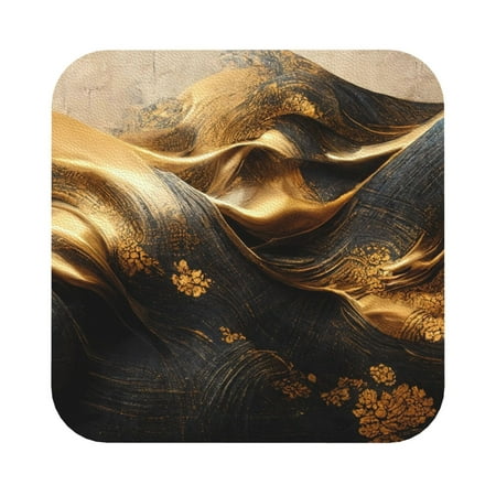 Giroia Luxurious Gold Flow Coasters Leather Coasters Set of 6 Coaster for Drinks Square
Giroia Luxurious Gold Flow Coasters Leather Coasters Set of 6 Coaster for Drinks Square