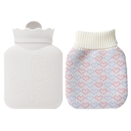 WELPET & Silicone Hot Water Bottle 340Ml Portable Winter Warm Water Bottle with Knitted Cover White
WELPET & Silicone Hot Water Bottle 340Ml Portable Winter Warm Water Bottle with Knitted Cover White