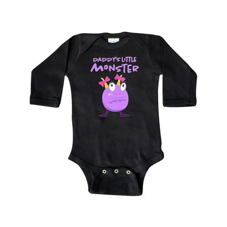 Inktastic Daddy s Little Monster Gift Baby Girl Long Sleeve Bodysuit