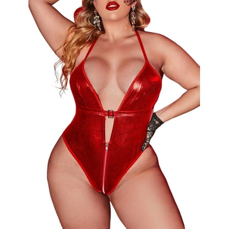 Cindysus Ladies Bodysuit One Piece Lingerie Plus Size Babydoll Backless Sleeping Deep V Sleepwear Red XL
Cindysus Ladies Bodysuit One Piece Lingerie Plus Size Babydoll Backless Sleeping Deep V Sleepwear Red XL