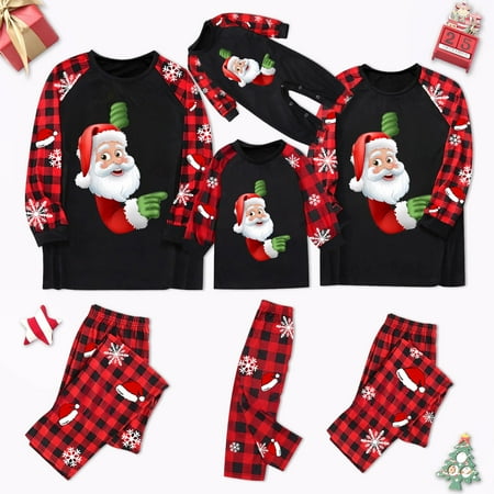 Family Matching Christmas Pajamas Set Plaid Sleeves Beautiful Pattern Printing Holiday Home Festival For Adults Kids ParentChild Outfit
Family Matching Christmas Pajamas Set Plaid Sleeves Beautiful Pattern Printing Holiday Home Festival For Adults Kids ParentChild Outfit