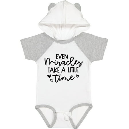 Inktastic Baby Even Miracles Take a Little Time Gift Baby Boy or Baby Girl Bodysuit
