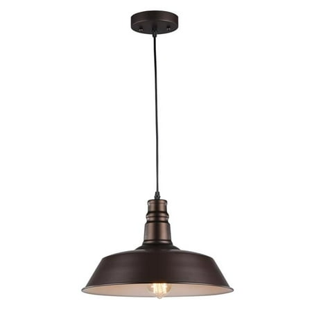 14 in. Lighting Ironclad Industrial-Style 1 Light Rubbed Bronze Ceiling Mini Pendant - Oil Rubbed Bronze
14 in. Lighting Ironclad Industrial-Style 1 Light Rubbed Bronze Ceiling Mini Pendant - Oil Rubbed Bronze