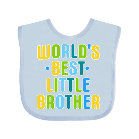 Inktastic Worlds Best Little Brother Gift Baby Boy Bib
