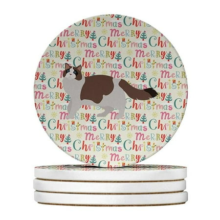 Carolines Treasures WDK2617RCS4 4 x 4 in. Unisex Ragdoll No.3 Cat Christmas Large Sandstone Coasters - Pack of 4
Carolines Treasures WDK2617RCS4 4 x 4 in. Unisex Ragdoll No.3 Cat Christmas Large Sandstone Coasters - Pack of 4