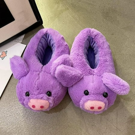 PIKADINGNIS Winter Warm Home Slippers Cute Pink Little Pig Cartoon Design Adult Girl Lady Plush Head Silent Indoor Floor Women Fun Slippers
PIKADINGNIS Winter Warm Home Slippers Cute Pink Little Pig Cartoon Design Adult Girl Lady Plush Head Silent Indoor Floor Women Fun Slippers