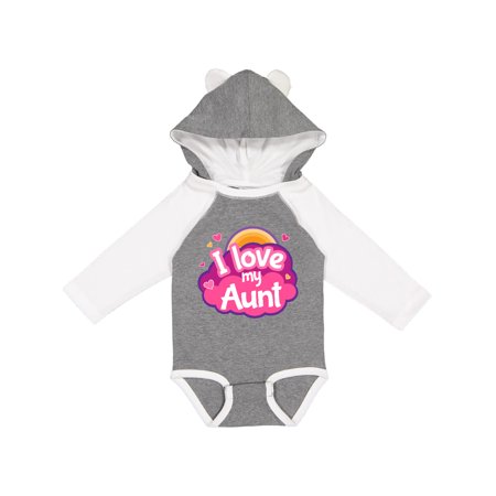 Inktastic I Love My Aunt Gift for Niece Gift Baby Girl Long Sleeve Bodysuit