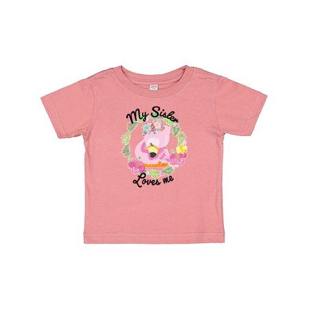 Inktastic Baby Flamingo My Sister Loves Me in Flower Wreath Gift Baby Boy or Baby Girl T-Shirt
Inktastic Baby Flamingo My Sister Loves Me in Flower Wreath Gift Baby Boy or Baby Girl T-Shirt