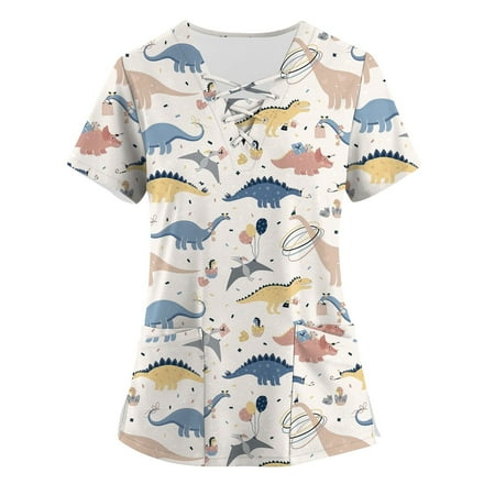 YDKZYMD Scrub Tops Women V Neck Short Sleeve Summer Cute Graphic Plus Size with Two Pocket Workwear for Women Blue S
YDKZYMD Scrub Tops Women V Neck Short Sleeve Summer Cute Graphic Plus Size with Two Pocket Workwear for Women Blue S
