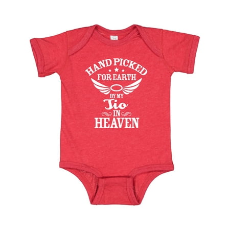 Inktastic Handpicked for Earth By My Tio in Heaven with Angel Wings Gift Baby Boy or Baby Girl Bodysuit
Inktastic Handpicked for Earth By My Tio in Heaven with Angel Wings Gift Baby Boy or Baby Girl Bodysuit