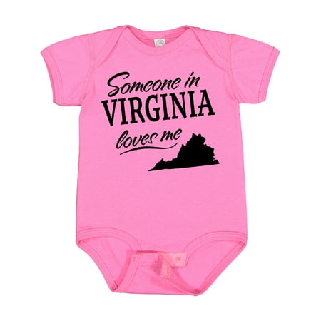 Inktastic Someone in Virginia Loves Me Gift Baby Boy or Baby Girl Bodysuit